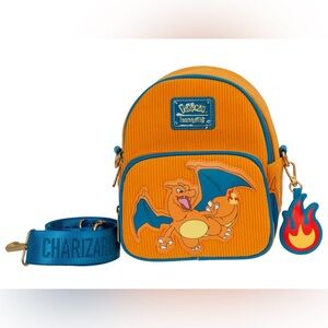 BNWT Loungefly Pokemon Charizard Corduroy Convertible BP EntertainmentEarth Excl